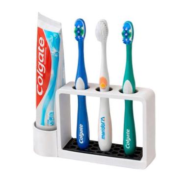 Imagem de Suporte porta escovas de dentes com porta pasta - RELET