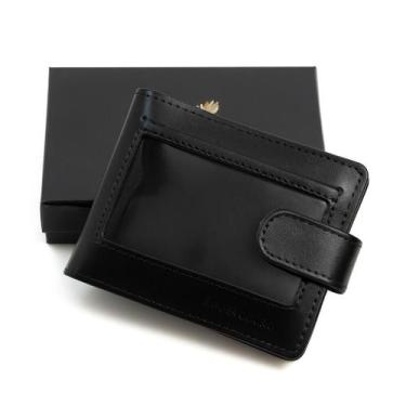 Imagem de Carteira Masculina Couro Premium Com Fecho Completo com porta cartão e