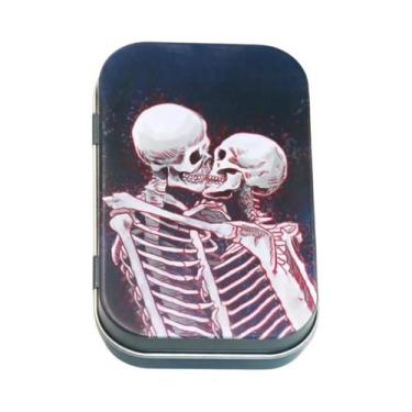 Imagem de Estojo De Cigarros De Metal Com Tampa Articulada, Organizador De Armaz