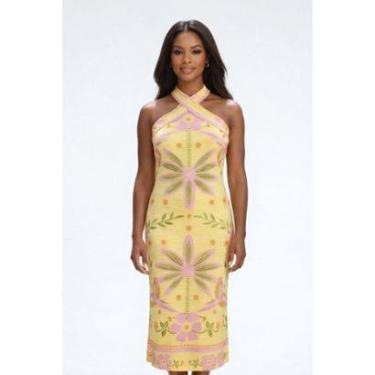 Imagem de Vestido idi D Bell Outlet Fashion Estapa Floral Aarelo-Feminino