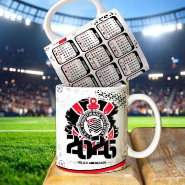 Imagem de Caneca personalizada futebol Calendario 2026 - 325ML - PRESENTE - ABRA