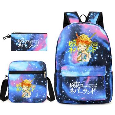 Imagem de Conjunto de mochilas escolares Dates A Lives 3 peças para estudantes -