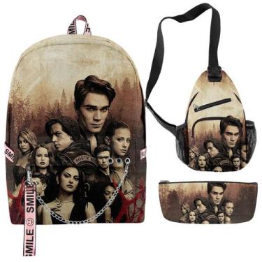 Imagem de Conjunto de mochilas Riverdales Cartoon Kids School, 3 unidades - yiwe