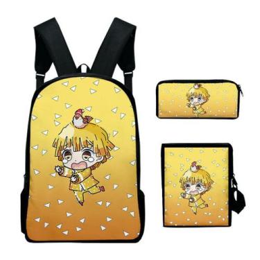Imagem de Conjunto de mochilas escolares Demons Slayers Anime, 3 peças para cria