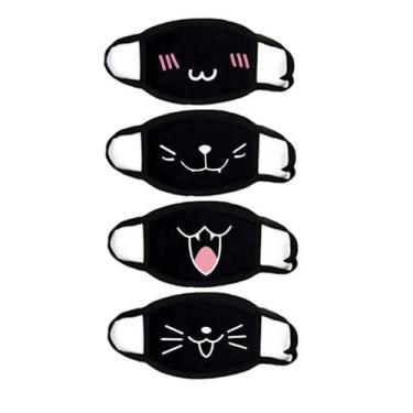 Imagem de Conjunto de máscaras faciais Funny Cute Face Expression, reutilizável 