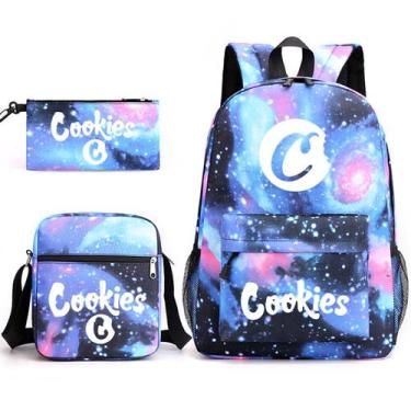 Imagem de Conjunto de mochilas Cookies Anime School, 3 unidades com bolsa de omb