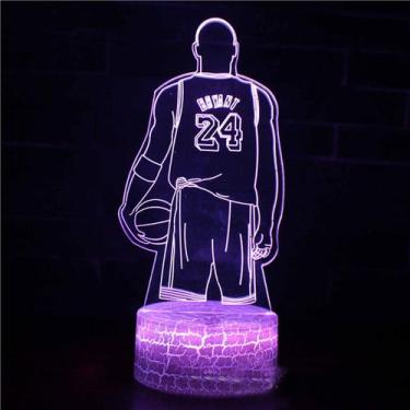 Imagem de Lâmpada de ilusão LED 3D com luz noturna, tema de anime Kobe Bryant - 