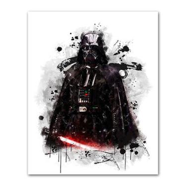 Imagem de Pôster de arte de parede com imagem Darth Vader Anime Art 30x40cm - yi