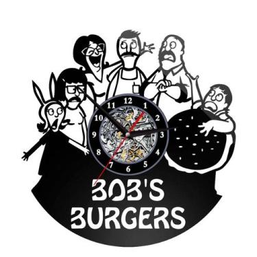 Imagem de Relógio de parede Bobs Burgers Vinyl Record Anime Black 30cm - yiweisa