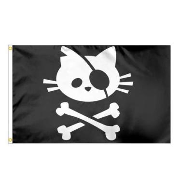 Imagem de Tapeçaria, decoração de parede, piratas, gatos, caveiras, anime - yiwe