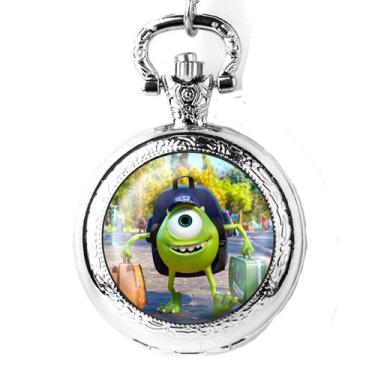 Imagem de Relógio de bolso Alien Retro para crianças com corrente de liga de 36,