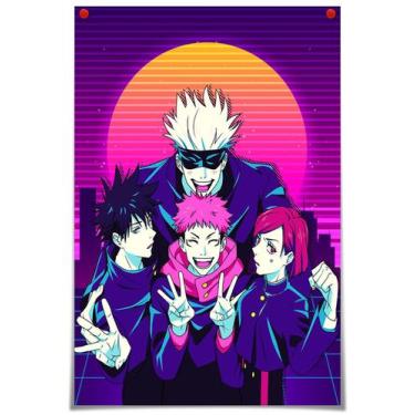 Imagem de Pintura de parede em tela Jujutsu Kaisen Gojo Satoru Anime - yiweisai