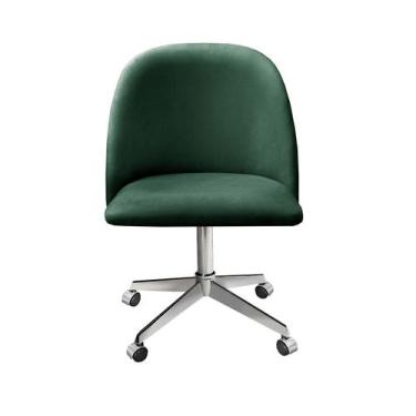 Imagem de Poltrona Decorativa Gaia Cadeira com Rodinhas Escritório, Home office 