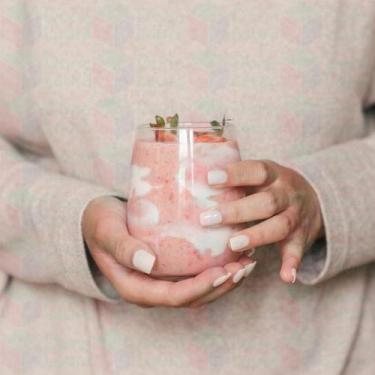 Imagem de Kit 6 Copos de Vidro Redondo Vermelho Transparente Água Bar - PRATICAS