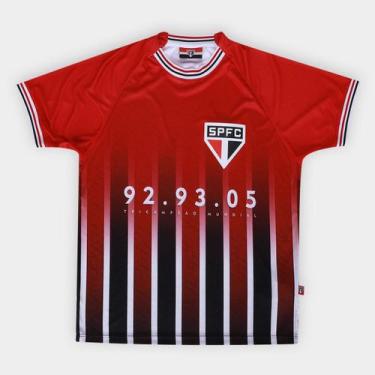 Imagem de Camiseta Infantil São Paulo Esportiva - Surf Center, Branco, Preto, 10