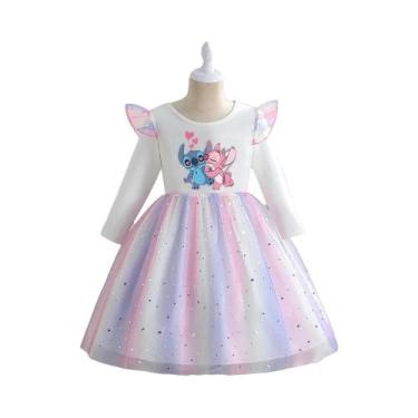 Imagem de Vestido De Princesa De Manga Comprida Para Meninas, Roupas Infantis Da