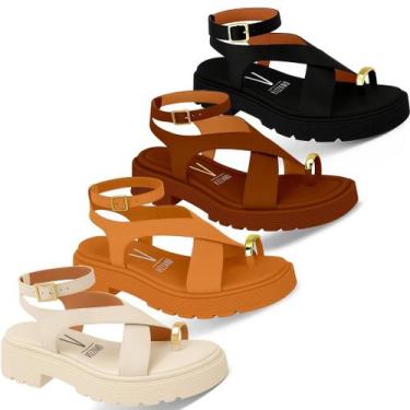 Imagem de Sandália Vizzano Papete Feminina Confortável Original 6499, Off white,