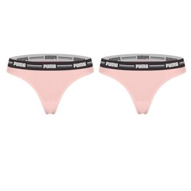 Imagem de 2 Calcinhas Fio Dental Modal Cós Com Elástico Feminina - Selene, Nude,