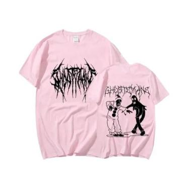 Imagem de Camiseta Unissex Com Estampa Gótica Rock Hip Hop, Estilo Solto, Moda D