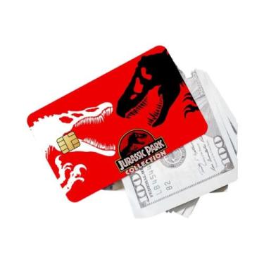Imagem de Adesivos De Cartão De Crédito Dinossauro Jurassic Park 4 Peças Imperme