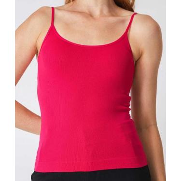 Imagem de Blusa Regata Feminina Canelada Sem Costura Marisa Rosa-58051, Rosa, GG