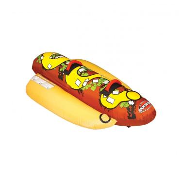 Imagem de Boia Rebocável Aquática para 3 Pessoas com Capa de Nylon, SportsStuff HOT DOG, Vermelha