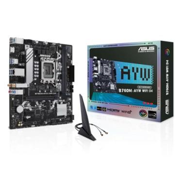 Imagem de Placa-Mãe Asus B760M-AYW WIFI D4, Socket LGA 1700, DDR4, Wi-Fi Integrado, HDMI, M.2, USB 3.2