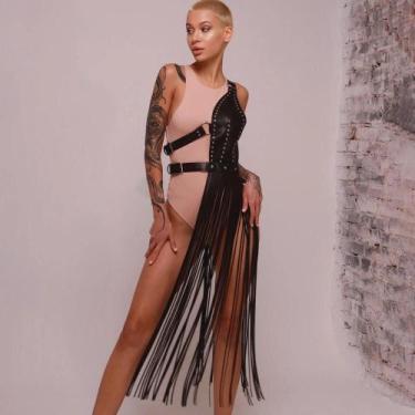 Imagem de Cinto Feminino Estilo Cowboy Ocidental Com Borlas, Em Couro PU, Para T