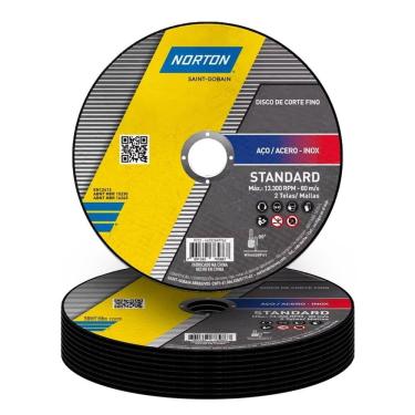 Imagem de Disco de Corte Norton Standard 10P 254x3,0x25,40mm - Embalagem com 10 Unidades