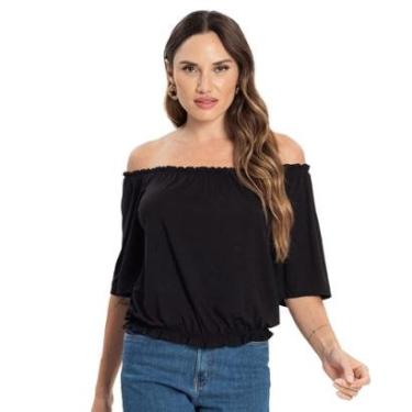Imagem de Blusa Feminina Ciganinha Infinita Cor Preto-Feminino