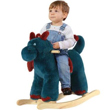 Imagem de Rocking Horse Rock My Baby Dragon Blue com mais de 18 meses com música