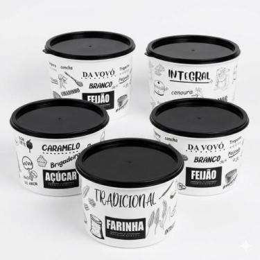 Imagem de Kit 5 Potes Organizadores Mantimentos Cozinha 2 Litros - UZY