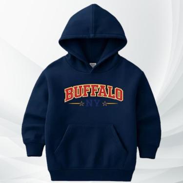 Imagem de Blusa de Moletom Infantil Buffalo com Capuz Flanelada Moleton Conforto Premium Estilo Streetwear-Unissex