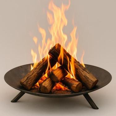 Imagem de Lareira Aço Portátil À Lenha Ambientes Externos Jardim 54cm - PATINI