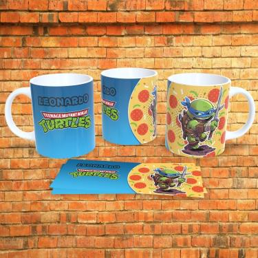 Imagem de Caneca de Porcelana Tartarugas Ninja Estampa 3 para Bebidas Quentes e Frias com Uso em...