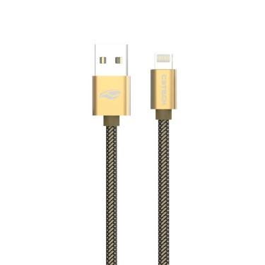 Imagem de Cabo USB-Lightning C3tech CB-210GD para Recarga e Sincronização 2,0A 2M Revestimento em...