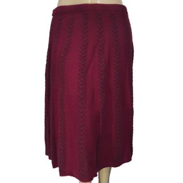 Imagem de Saia Feminina Tricot Links Wan - Katlen Tricot, Vinho, Único
