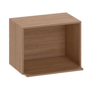 Imagem de Armário Aéreo 58 Cm Com Nicho Micro Ondas Etna Poliman Carvalho Oak - 