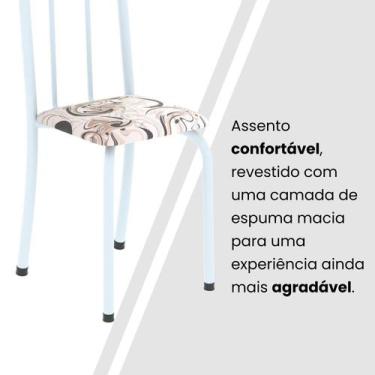 Imagem de Kit 4 Cadeiras Tubular 96x36x41 Cm Iris B - Soma Móveis