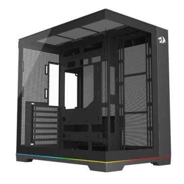 Imagem de Gabinete Gamer Redragon Scalpel ARGB ATX Aquário C/Fita LED S/Fan Pret