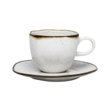 Imagem de Xícara 220ml Com Pires De Porcelana Ryo Maresia Oxford