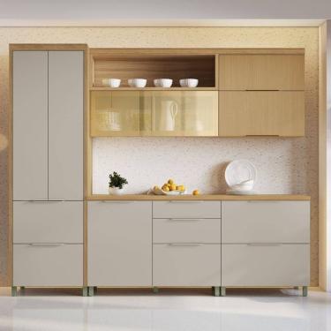 Imagem de Cozinha Marquesa 5 Peças 7 Portas Reflecta 100% Mdf Marrom Greige