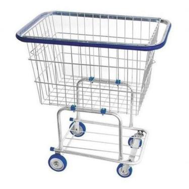 Imagem de Kit 2 Carrinhos de Compras para Condomínio 140L para Transporte Fácil de Manobrar Cinza...