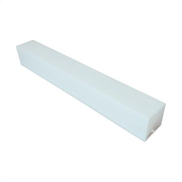 Imagem de Plafon Nadir Retangular 64cm para Sobrepor 40W Bivolt Branco em Alumínio e Acrílico Tas...