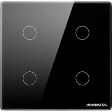 Imagem de Interruptor Inteligente NovaDigital ZSYBR4B Zigbee 4x4 4 Botões Preto 