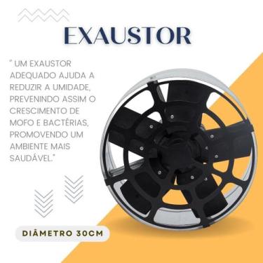 Imagem de Exaustor 30cm Alta Vazão Industrial Comercial Cozinha Industrial Linha