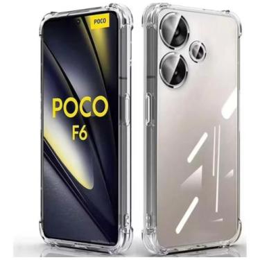 Imagem de Capa Capinha Anti Impacto Transparente e Película Para Xiaomi Poco F6 