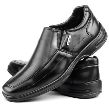 Imagem de Sapato masculino ortopédico antistress de couro confortavel 37 ao 44 -