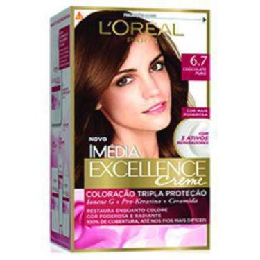Imagem de Tintura L'Oreal Imedia Excellence Creme 6.7 Chocolate Puro