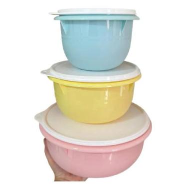Imagem de Tupperware kit potes tigelas batedeira 3 peças original, organização p